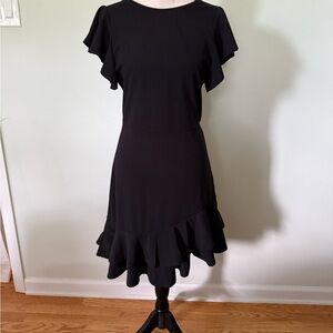 Elegant Black Ruffle Dress